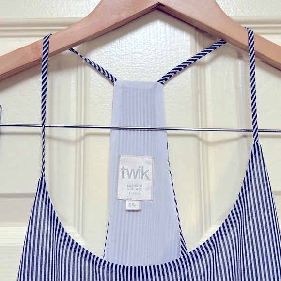 Twik Blue & White Striped Racerback Camisole Women’s US L - Picture 3 of 3